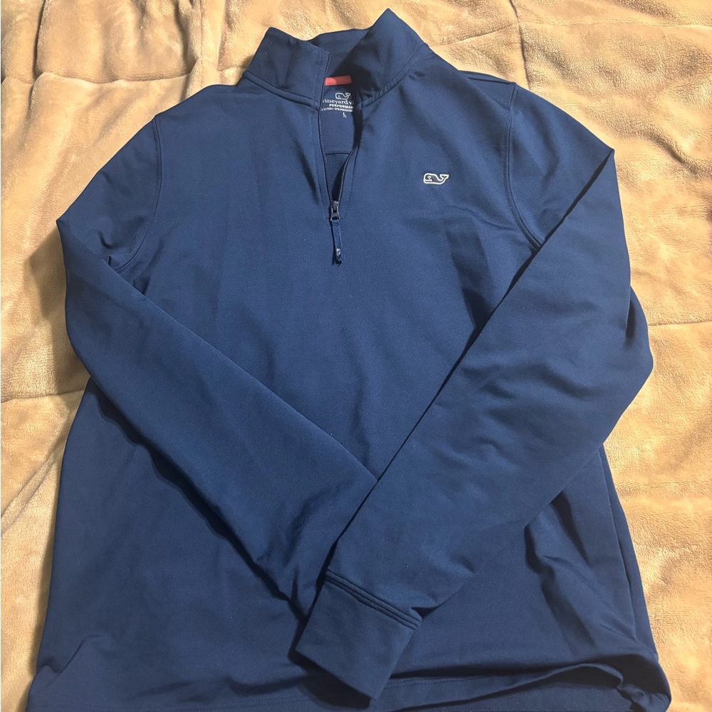 Vineyard Vines Navy Quarter-Zip Top-L